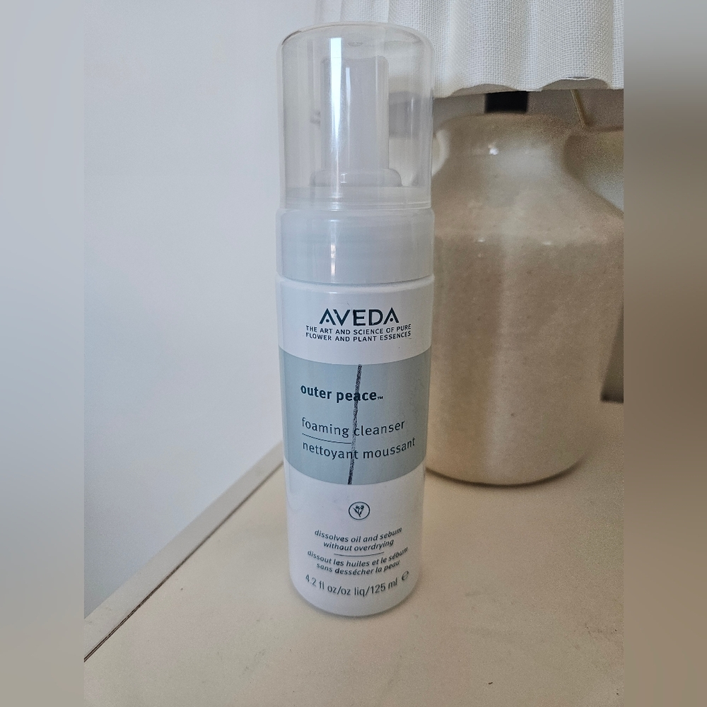 Aveda Outer Peace Cleanser in White and Gray